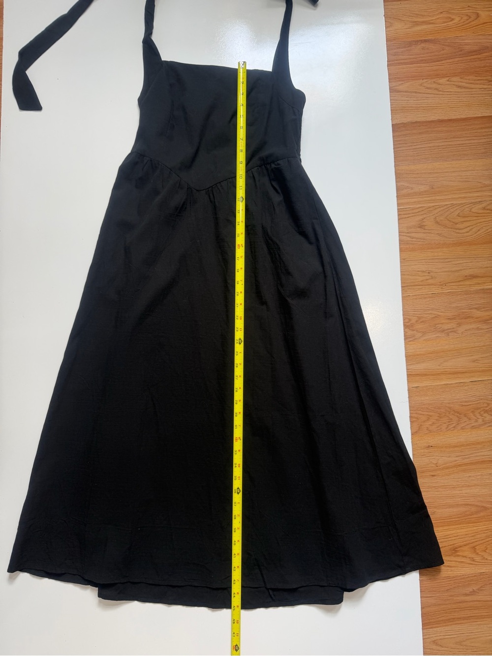 ZESICA Women Black Halter Maxi Dress L Summer Smocked Pockets Lined NWT - Picture 6 of 13